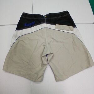 RS Surf Mens Colorblock Board Shorts Blue Black White Size 34 Swim Trunks